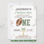 Invitation Première année de football bas Fête d'anniversaire (Devant)