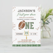 Invitation Première année de football bas Fête d'anniversaire (Debout devant)