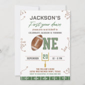 Invitation Première année de football bas Fête d'anniversaire (Devant)