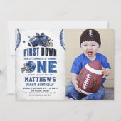 Invitation Première année de football bas photo d'anniversair (Devant)