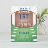 Invitation Première année de football bas Thème 1er anniversa (Debout devant)