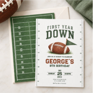Invitation Première année de football vert pour l'anniversair