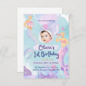 Invitation Première année de la sirène (Devant / Derrière)