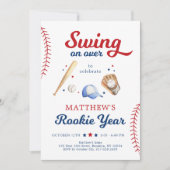 Invitation Première année de l'année de baseball (Devant)