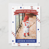 Invitation Première année de l'année de baseball (Dos)