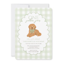 Première année dorée de Gingham Vert pour un chiot