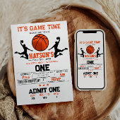 Invitation Première année Down Basketball 1er anniversaire fê