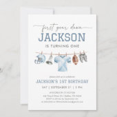 Invitation Première année Football bas 1er anniversaire (Devant)