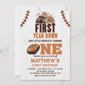 Invitation Première année Football bas 1er anniversaire (Devant)
