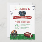 Invitation Première année Football bas 1er anniversaire (Devant)