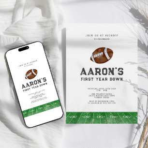 Invitation Première année Football bas 1er anniversaire