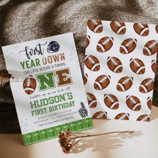 Invitation Première année Football bas 1er anniversaire