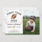 Invitation Première année Football bas 1er anniversaire de fê (Devant)