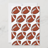 Invitation Première année Football bas 1er anniversaire fête (Dos)