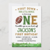 Invitation Première année Football bas 1er anniversaire Invit (Devant)