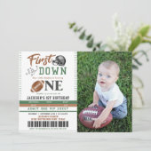 Invitation Première année Football bas 1er anniversaire Photo (Debout devant)