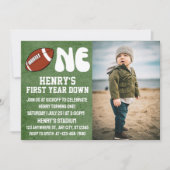 Invitation Première année Football bas 1er anniversaire Photo (Devant)