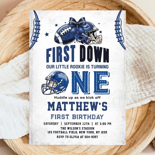 Invitation Première année Football bas Premier anniversaire I