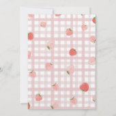 Invitation Première année Gingham Berry (Dos)