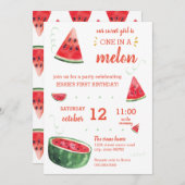 Invitation Première anniversaire de la pastèque, l'été UN DAN (Devant / Derrière)