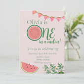 Invitation Première anniversaire du thème de la pastèque (Debout devant)