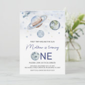 Invitation Première balade autour du soleil 1er anniversaire (Debout devant)