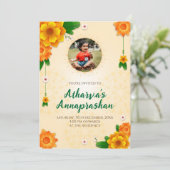 Invitation Première cérémonie d'alimentation du riz invitatio (Debout devant)