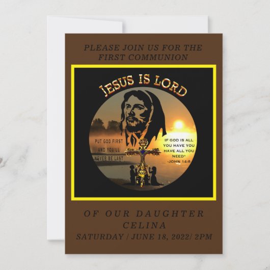 Invitation Première communion (Devant)