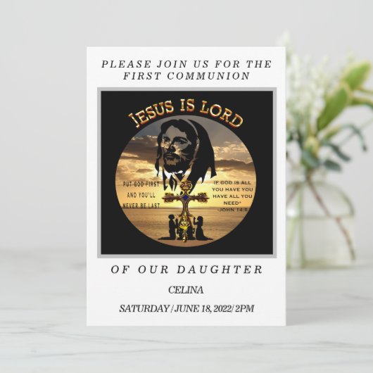 Invitation Première communion (Debout devant)