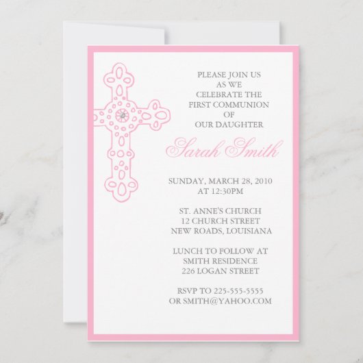 Invitation Première communion (Devant)