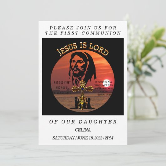 Invitation Première communion (Debout devant)