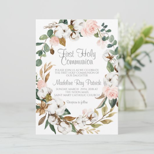 Invitation Première communion (Debout devant)