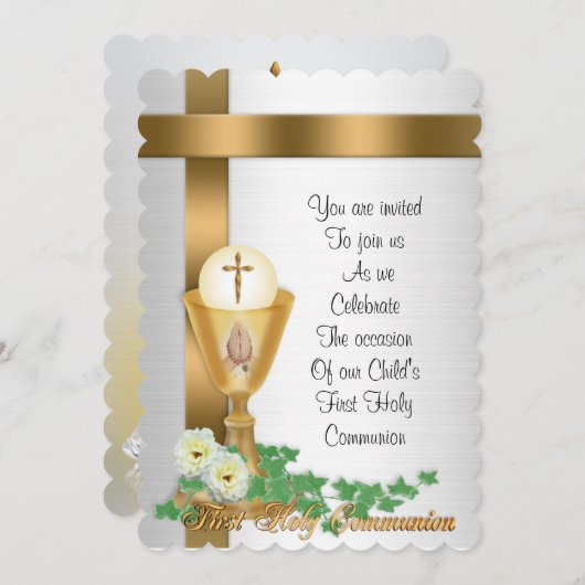 Invitation Première communion (Devant / Derrière)