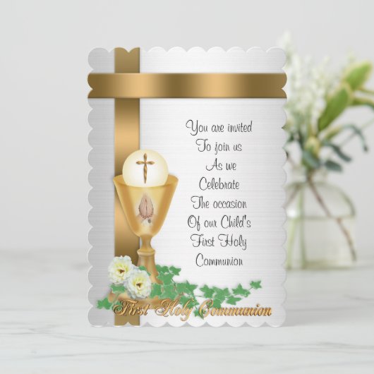 Invitation Première communion (Debout devant)
