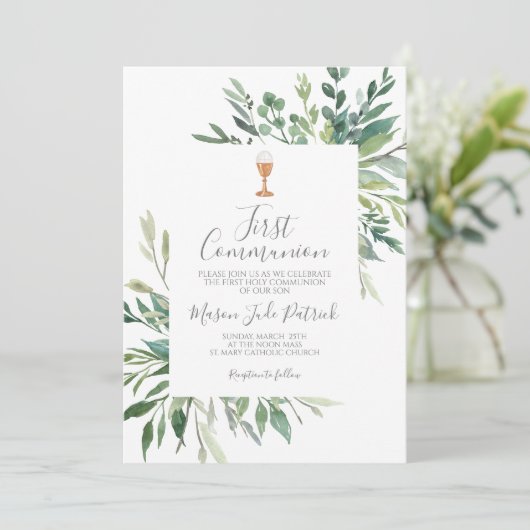 Invitation Première communion (Debout devant)