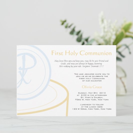Invitation Première communion (Debout devant)