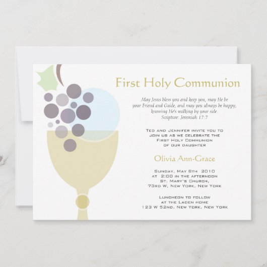 Invitation Première communion (Devant)