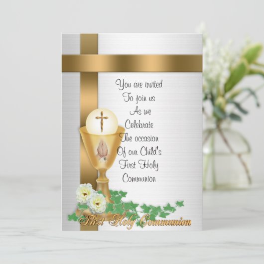 Invitation Première communion (Debout devant)