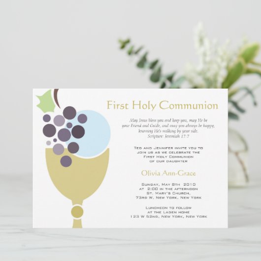 Invitation Première communion (Debout devant)