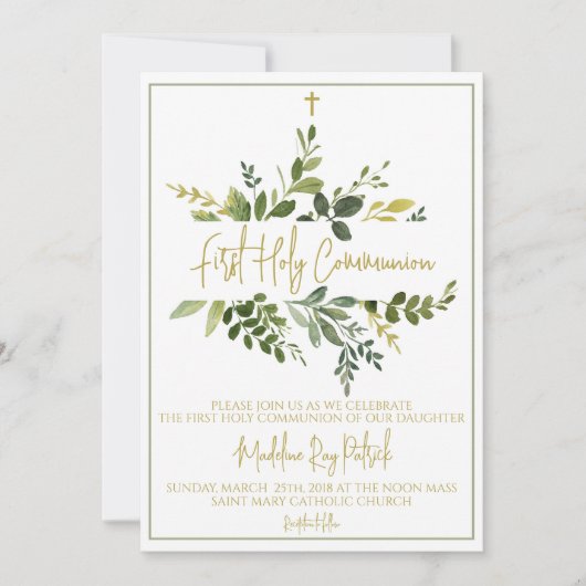 Invitation Première communion (Devant)