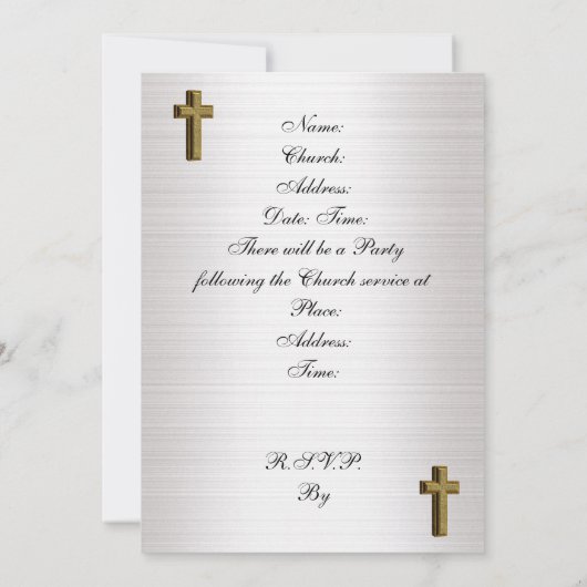 Invitation Première communion (Dos)