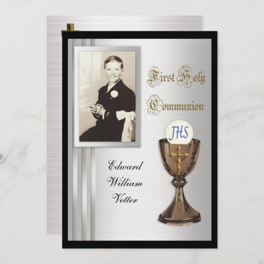 Invitation Première communion (Devant / Derrière)