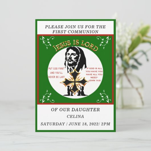 Invitation Première communion (Debout devant)