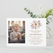 Invitation Première communion catholique (Debout devant)