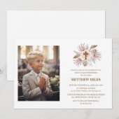 Invitation Première communion catholique (Devant / Derrière)