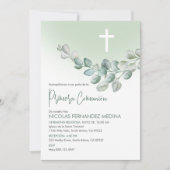 Invitation Première communion catholique espagnole Primera (Devant)