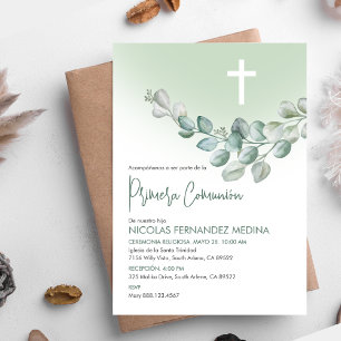 Invitation Première communion catholique espagnole Primera