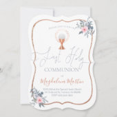 Invitation Première communion catholique fille (Devant)