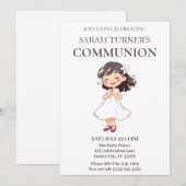 Invitation Première communion Chic Girls (Devant / Derrière)