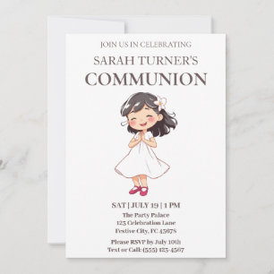Invitation Première communion Chic Girls
